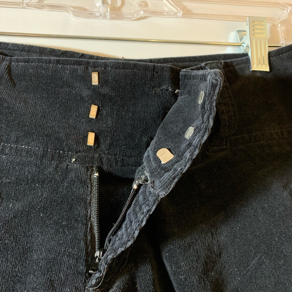 PLUGG Black Corduroy Gauchos Size 7 - Picture 3 of 7